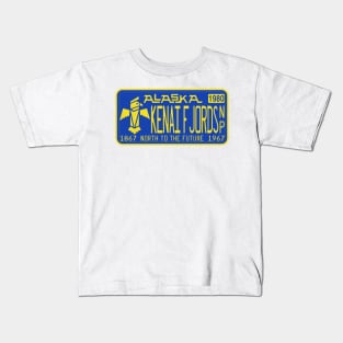 Kenai Fjords National Park license plate Kids T-Shirt